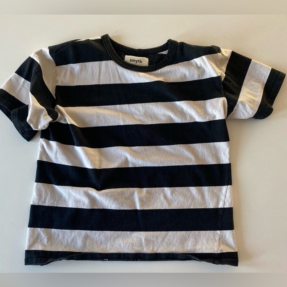Smyth Classic Stripe Tee in Black and White
